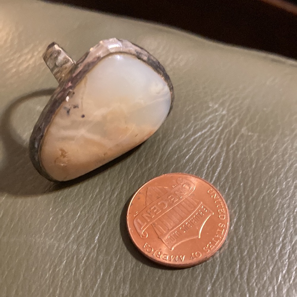 Barse 925 Sterling Silver Teardrop Stone Ring
